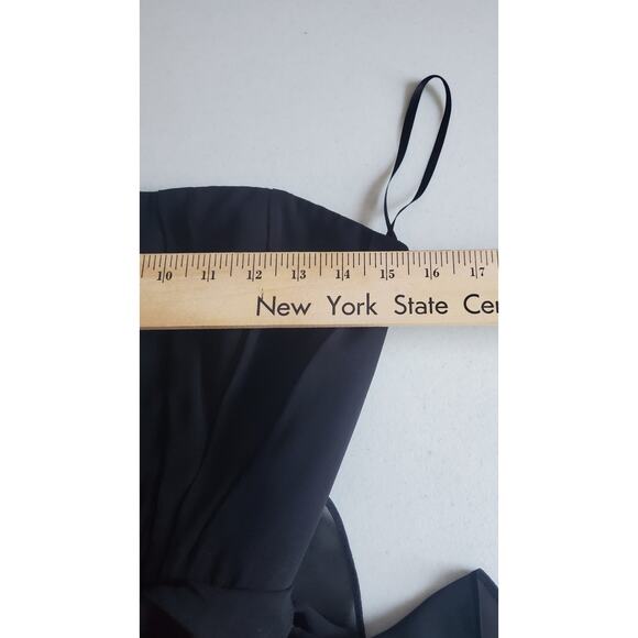 WHBM Womens Sleeveless Little Black Tiered Mini Dress Size 4 Feminine Boho Prom - Picture 3 of 7